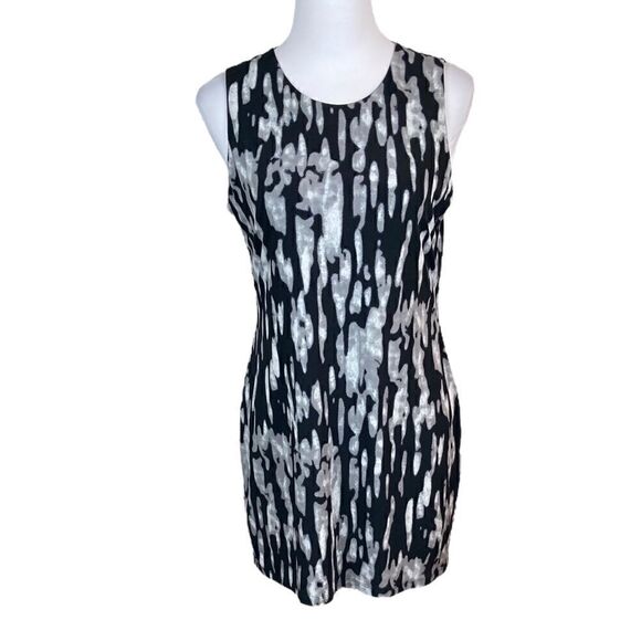 Vince Camuto Black, Gray, And White Sleeveless Casual Dress, Size M - Picture 1 of 7